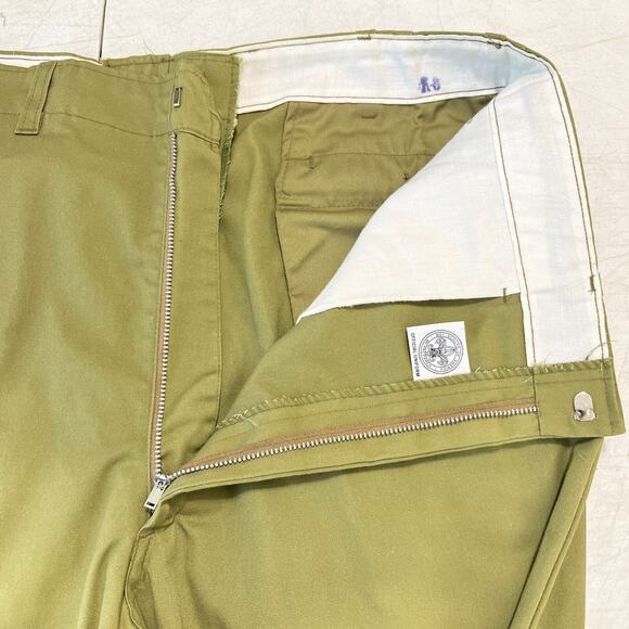 Boy Scouts Pants Mens 36x28 Olive Scouting Chino BSA Uniform - Picture 3 of 10